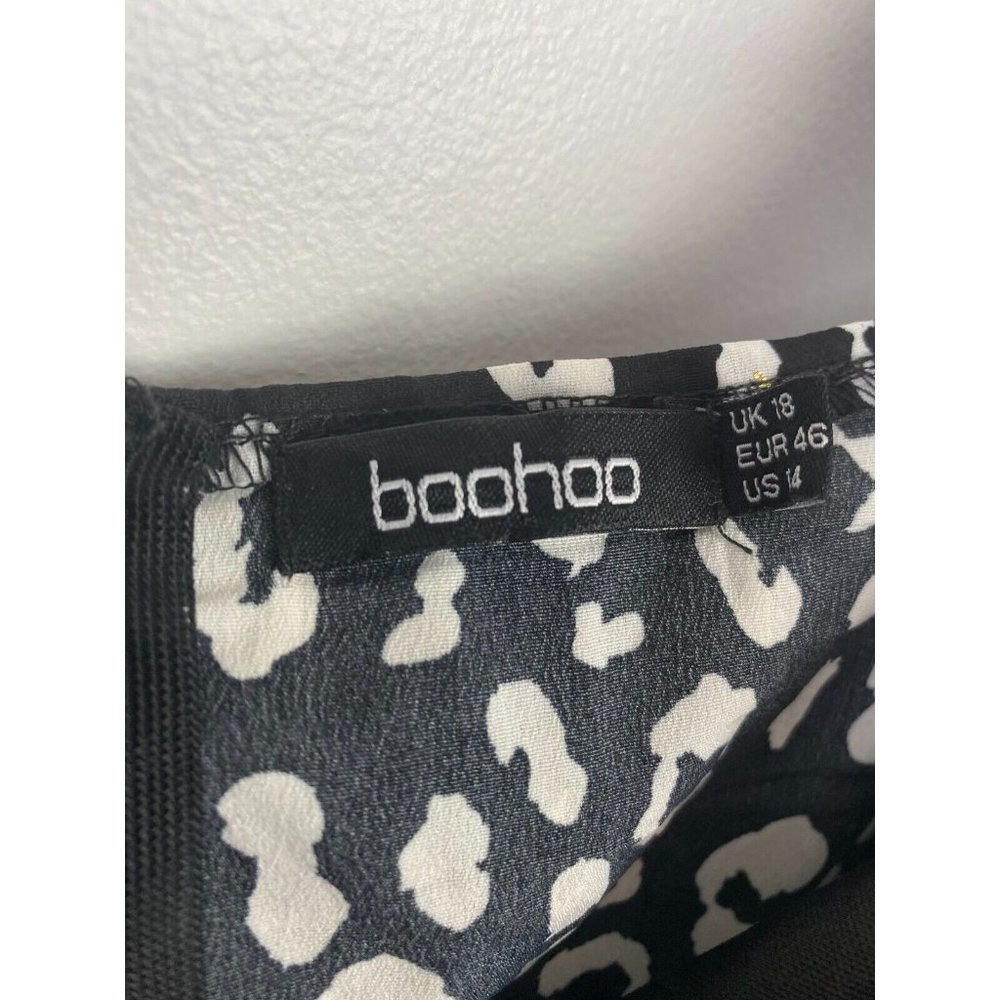 Boohoo Size 18 Women's Dress Cocktail Party Animal Print Knee Length - Picture 6 of 8